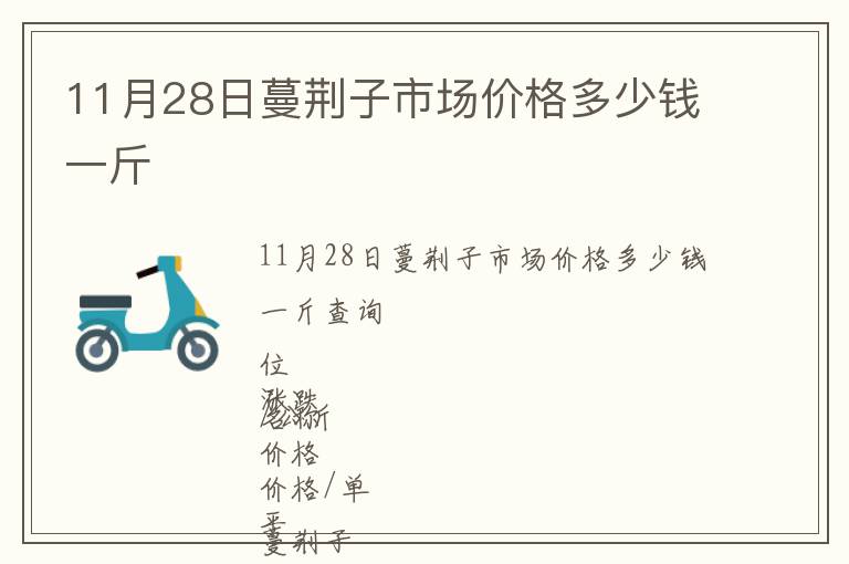 11月28日蔓荊子市場(chǎng)價(jià)格多少錢一斤