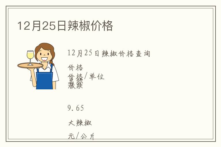 12月25日辣椒價格