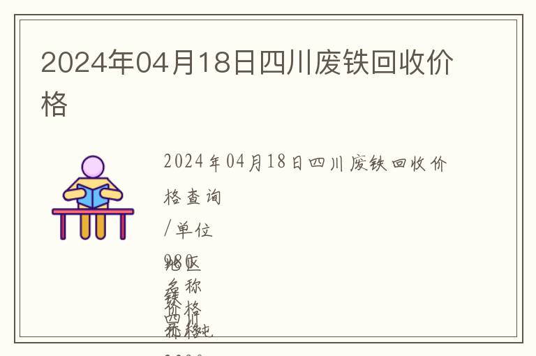 2024年04月18日四川廢鐵回收價格