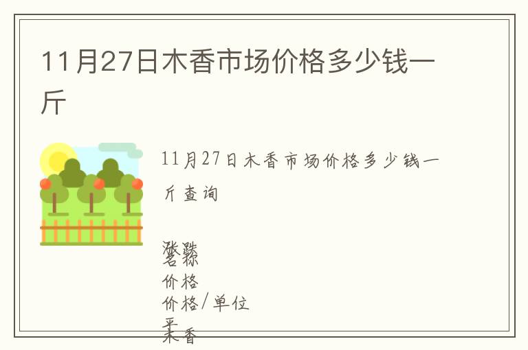 11月27日木香市場(chǎng)價(jià)格多少錢(qián)一斤