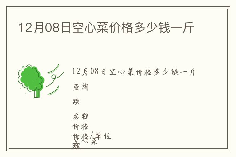 12月08日空心菜價格多少錢一斤