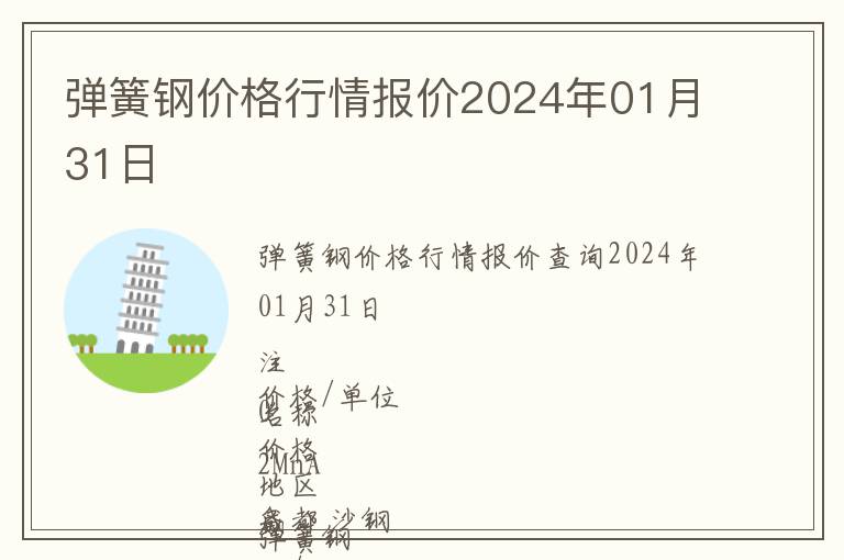 彈簧鋼價格行情報價2024年01月31日