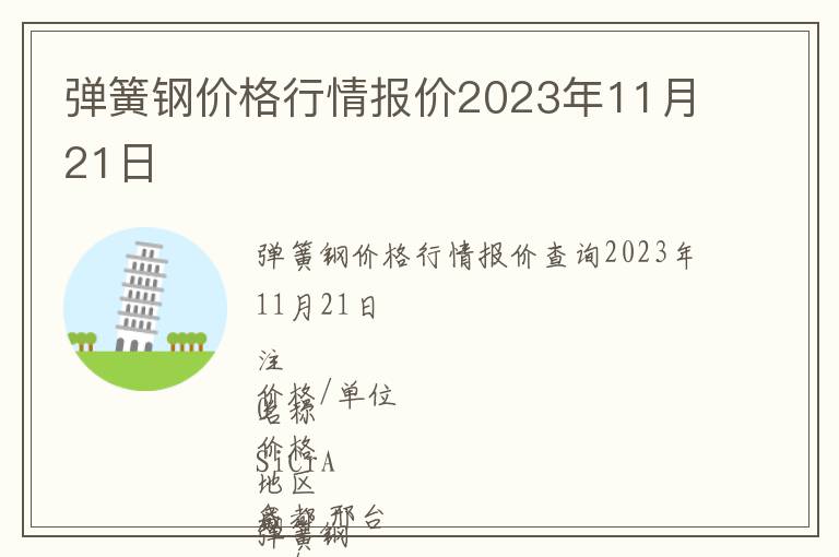 彈簧鋼價格行情報價2023年11月21日