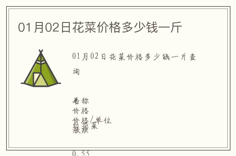 01月02日花菜價格多少錢一斤