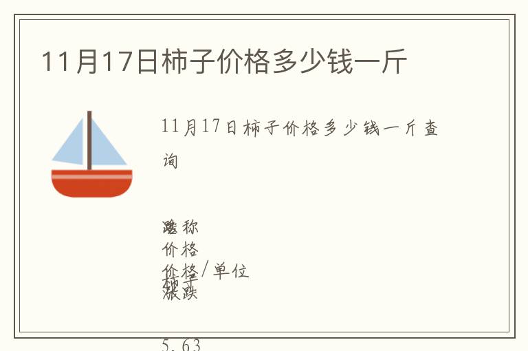 11月17日柿子價格多少錢一斤