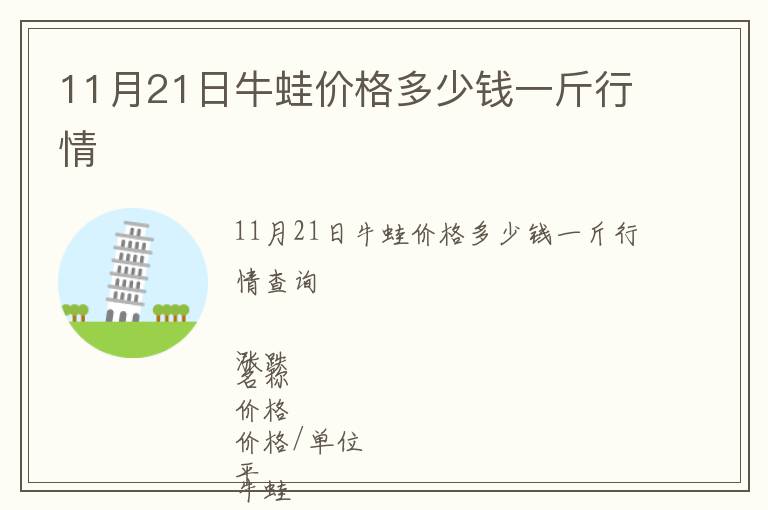 11月21日牛蛙價格多少錢一斤行情