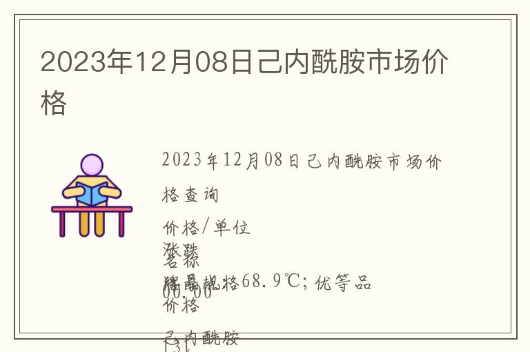 2023年12月08日己內(nèi)酰胺市場價格