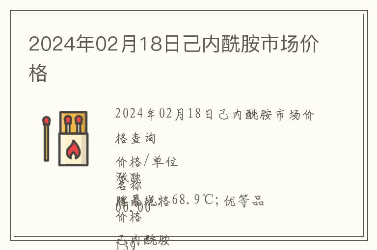 2024年02月18日己內(nèi)酰胺市場價格