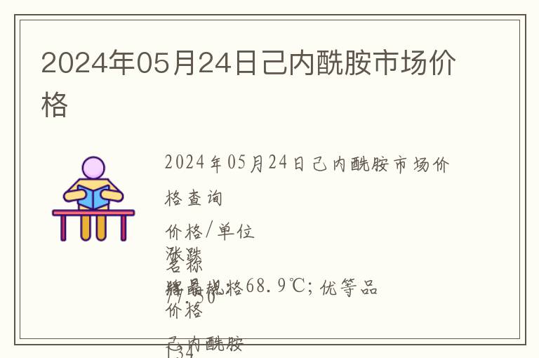 2024年05月24日己內酰胺市場價格