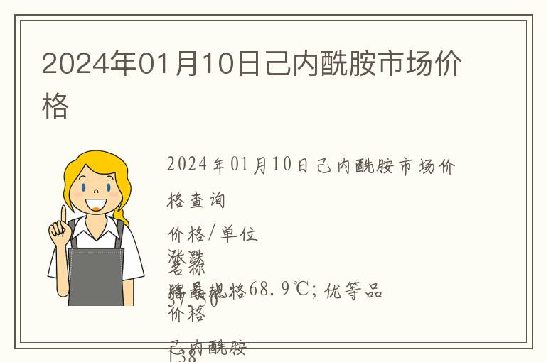 2024年01月10日己內酰胺市場價格