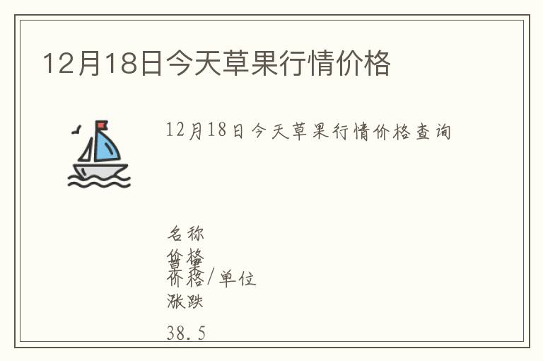 12月18日今天草果行情價格