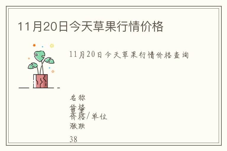 11月20日今天草果行情價格